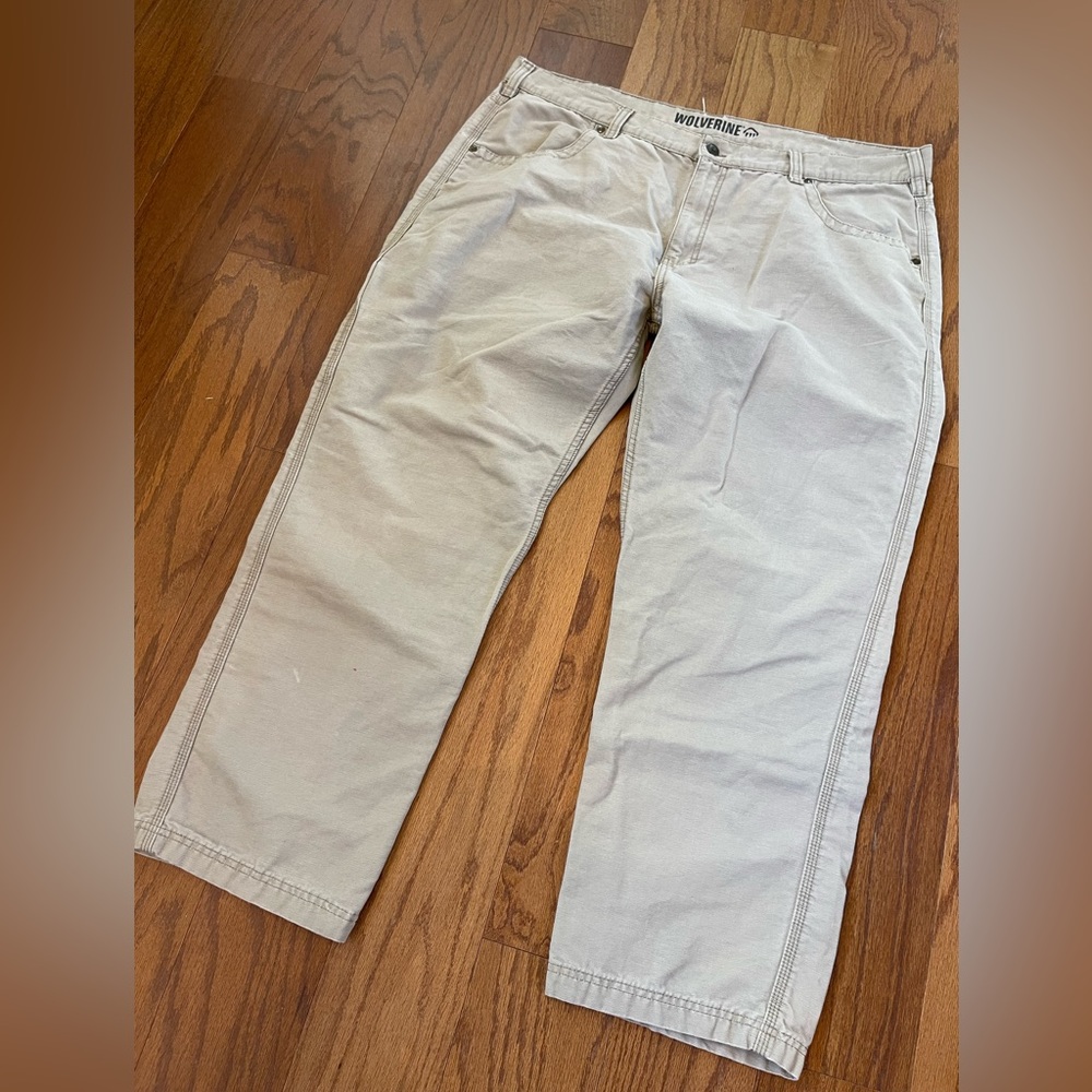 Mens Wolverine 100% cotton work pants size 44x30